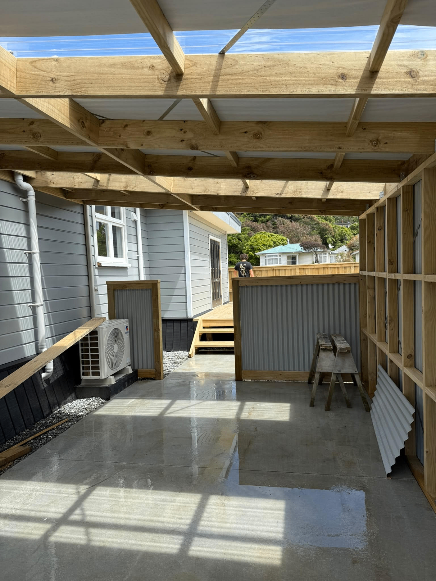 Polished Concrete Carport Slab